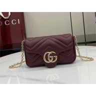 GUCCI GG Marmont mini shoulder bag 841290  Rosso Ancora red 2025