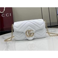 GUCCI GG Marmont mini shoulder bag 841290 white 2025