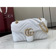 GUCCI GG Marmont small shoulder bag 837280 white 2025
