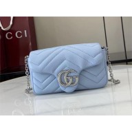 GUCCI GG Marmont mini shoulder bag 841290 light blue 2025