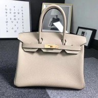 Hermes Birkin 25cm Bag in Original Togo Leather Bag Poussiere