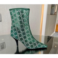 Gucci Women's GG mid-heel boot 750228 green 2023