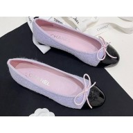 Chanel tweed Ballet flats black/purple 2024