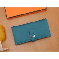 Hermes Bearn Long Wallet in Epsom leather vert bosphore(Full Handmade)