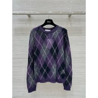 DIOR Purple Blended Mohair Sweater 2024