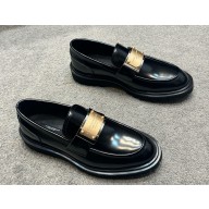 Dolce & Gabbana men's  Black Bernini Loafers shiny calf leather 2024