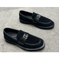 Dolce & Gabbana men's Black Loafers suede calf leather 2024a
