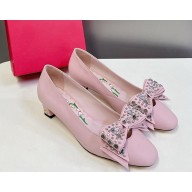 Valentino Garavani Bowow kidskin pump with bow detail pink heel 3.5cm 2025