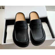 Loewe Campo calfskin mules black 2025