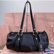 Miu Miu Joie nappa leather bag 5BG289 black 2024