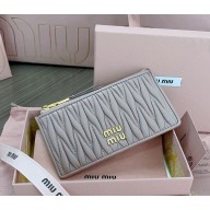 Miu Miu Matelassé nappa leather envelope wallet 5MB060 nude pink 2024