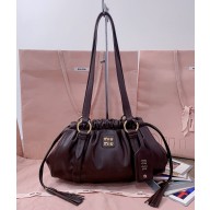 Miu Miu Joie nappa leather bag 5BG306 Briarwood 2024