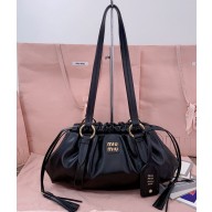 Miu Miu Joie nappa leather bag 5BG306 black 2024