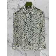 GUCCI Printed silk chiffon shirt 2025