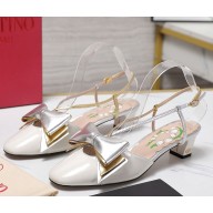 Valentino Garavani Bowow slingback pump IN patent leather 50MM white 2025