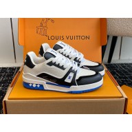 Louis Vuitton women's/men's LV Trainer Sneaker 1ADF3F blue 2024