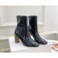 Dior patent leather Ankle Boot in black heel 8cm 1022-2024