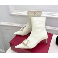 Roger vivier Viv' Canard Booties in leather white heel 5.5cm 2024