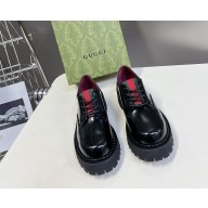 Gucci Women's lace-up with Web 795993 Black shiny leather 2024