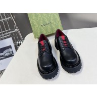 Gucci Women's lace-up with Web 795993 Black leather 2024