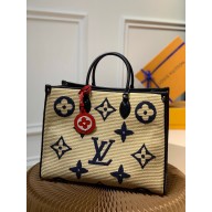 louis vuitton Monogram Raffia OnTheGo GM tote bag M57644 BLACK