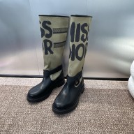 DIOR d major boot black calfskin and cotton with khaki miss dior graffiti print 2024
