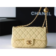 chanel Gold BALL LEATHER SMALL flap bag AS1787 yellow (ORIGINAL QUALITY)