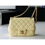 chanel Gold BALL LEATHER MINI flap bag AS1786 YELLOW(ORIGINAL QUALITY)