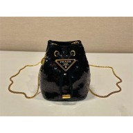 Prada patent leather Mini Pouch 1NR016 black 2024