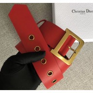 Dior Width 5cm Diorquake Belt Red In Calfskin With D Buckle 2018