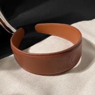 celine triomphe headband brown 2023