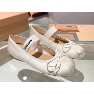 Miu Miu satin Ballerinas white 2023