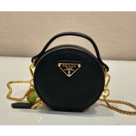 Prada Saffiano leather mini-pouch 1NR023 black 2024