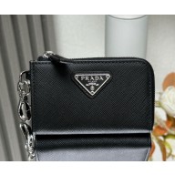 Prada Saffiano Leather Mini Pouch 1TT085 black 2024