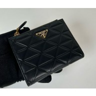 Prada Small nappa leather wallet 1ML050 black 2024SS