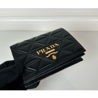 Prada Small nappa leather wallet 1MV021 black 2024