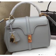 Celine Calfskin Small 16 Bag Pale Gray 188003/188004 2019