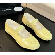 Chanel Mary Janes Lambskin G46200 yellow 2024
