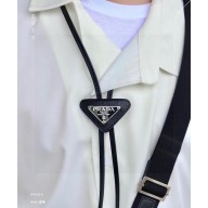 prada Saffiano leather bolo tie black