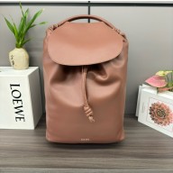 LOEWE Flamenco backpack in shiny supple calfskin brown 2024