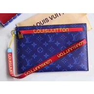 Louis Vuitton Pouch Clutch Large Bag Monogram Canvas Blue/Red Spring Summer 2018