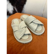 dior White Cannage Lambskin Dtwist Slide 2022