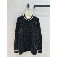 CHANEL Black & Multicolor Wool & Cashmere PULLOVER P78373 2025