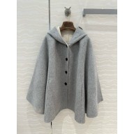 LORO PIANA GRAY CASHMERE CAPE 2024