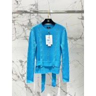 CHANEL LIGHT BLUE Cashmere PULLOVER P78671 2025