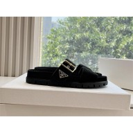 Prada Velvet slides 1XX715 black 2024