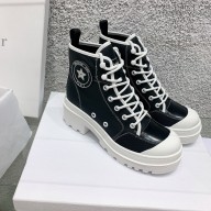 Dior Black Technical Fabric and Calfskin D-Rise Ankle Boot 2022