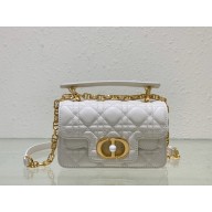 dior Mini Dior Jolie Top Handle Bag in Latte Cannage Calfskin white 2024