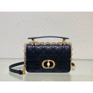 dior Mini Dior Jolie Top Handle Bag in Latte Cannage Calfskin black 2024