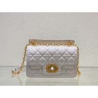 dior small Jolie Top Handle Bag in Latte Cannage Calfskin white 2024